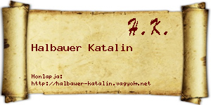 Halbauer Katalin névjegykártya